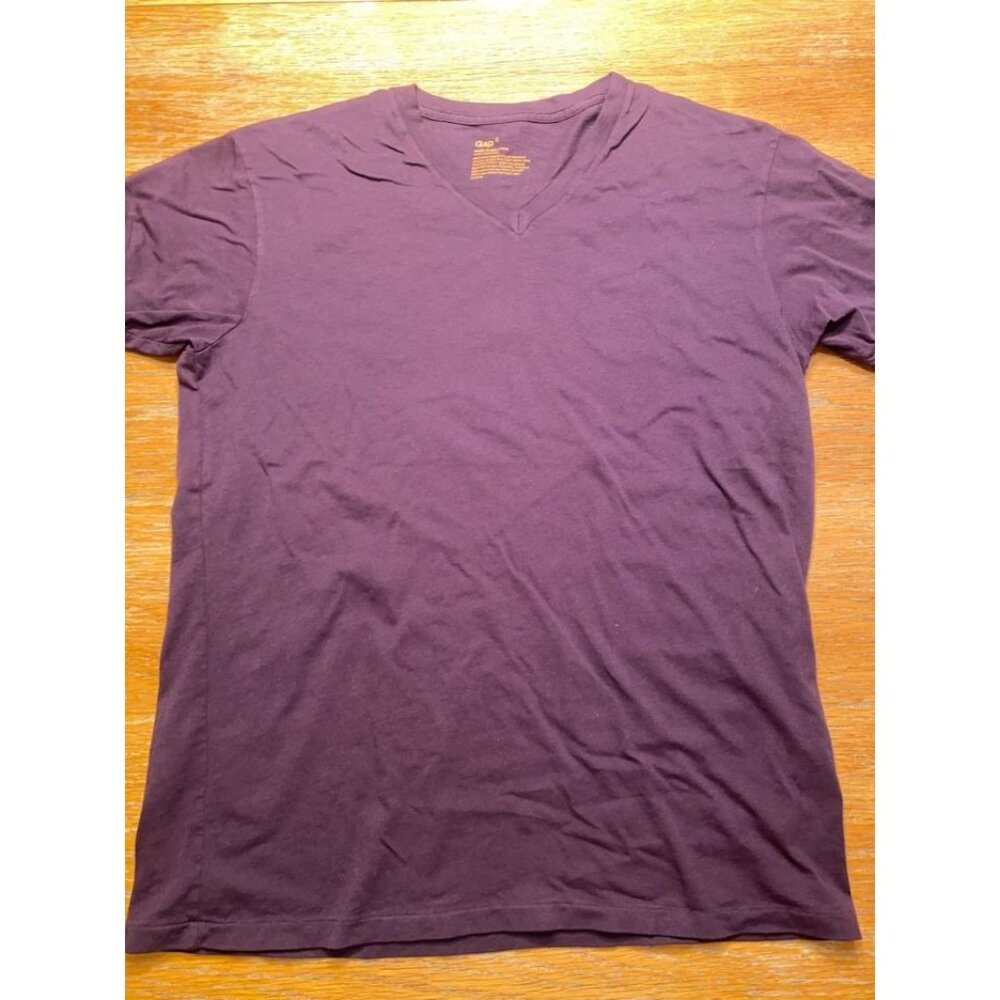 Gap Purple V Neck Short Sleeve-S
